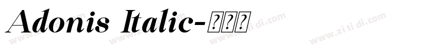 Adonis Italic字体转换 Adonis Italic字体转换